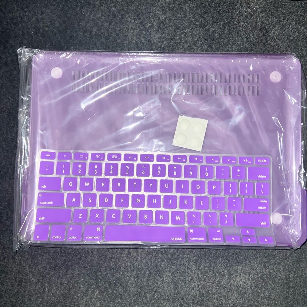 Purple Laptop Case with Keyboard Cover